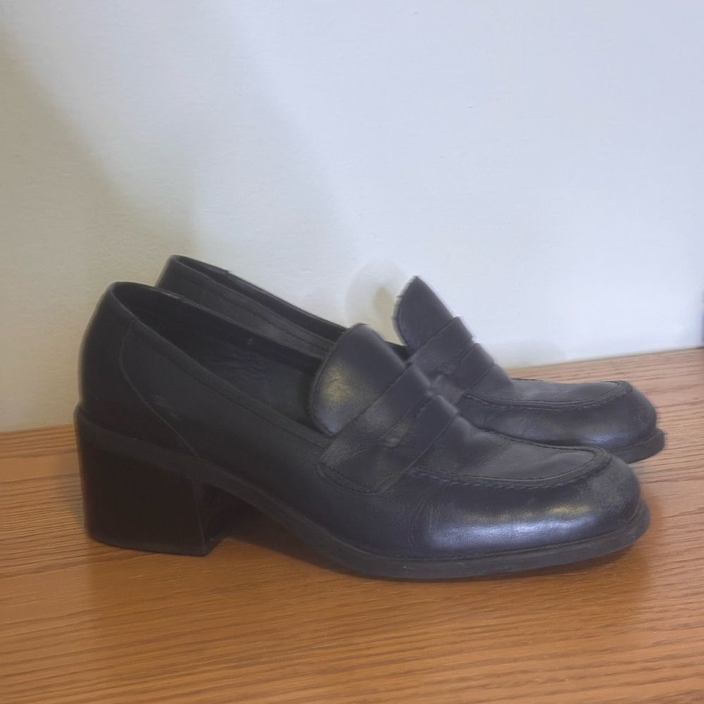 Vintage 80s "Trailblazer" Westies Navy Blue Leather Women's Heeled Witchy Whimsi